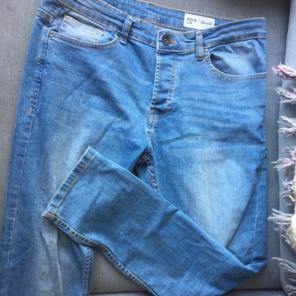 Slim Fit Light Blue Wash Jeans